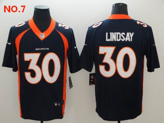 Men's Denver Broncos 30 Phillip Lindsay Jersey NO.7 ;